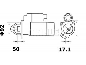 MAHLE ORIGINAL MS 254 starteris