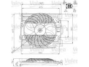 VALEO 696120 elektrovariklis, raditoriaus ventiliatorius 
 Aušinimo sistema -> Radiatoriaus ventiliatorius
64 54 8 380 780, 64548380780