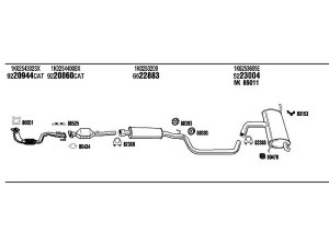 WALKER VW20805 išmetimo sistema 
 Išmetimo sistema -> Išmetimo sistema, visa