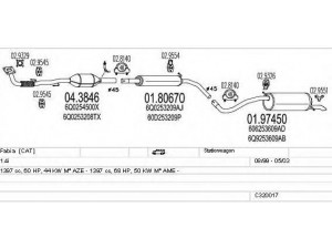 MTS C320017004781 išmetimo sistema 
 Išmetimo sistema -> Išmetimo sistema, visa