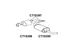 VENEPORTE CT15398 priekinis duslintuvas 
 Išmetimo sistema -> Duslintuvas
1337336080, 1344238080, 1347307080