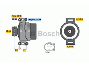 BOSCH 0 121 715 112 kintamosios srovės generatorius 
 Elektros įranga -> Kint. sr. generatorius/dalys -> Kintamosios srovės generatorius
12 31 7 551 254, 12 31 7 551 256