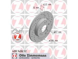 ZIMMERMANN 400.1406.52 stabdžių diskas 
 Dviratė transporto priemonės -> Stabdžių sistema -> Stabdžių diskai / priedai
124 421 1312