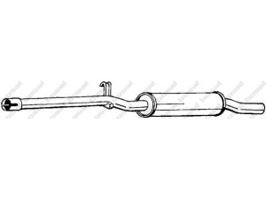 BOSAL 233-233 vidurinis duslintuvas 
 Išmetimo sistema -> Duslintuvas
161 253 209, 175 253 200, 175 253 200 C