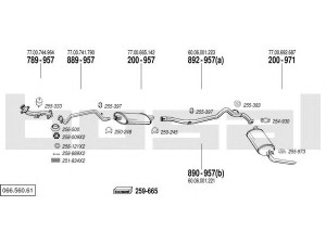 BOSAL 066.560.61 išmetimo sistema 
 Išmetimo sistema -> Išmetimo sistema, visa
