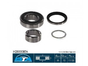 BTA H28000BTA rato guolio komplektas 
 Ašies montavimas/vairavimo mechanizmas/ratai -> Rato stebulė/montavimas -> Rato guolis
0926935009, 09283-48007, 43429-77200
