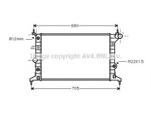 AVA QUALITY COOLING OL2219 radiatorius, variklio aušinimas 
 Aušinimo sistema -> Radiatorius/alyvos aušintuvas -> Radiatorius/dalys
1300158, 90499823