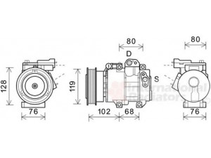 VAN WEZEL 8300K244 kompresorius, oro kondicionierius 
 Oro kondicionavimas -> Kompresorius/dalys
97701-1M130