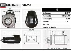 DELCO REMY DRS1520 starteris 
 Elektros įranga -> Starterio sistema -> Starteris
465931, 468202, 5001686, 5003029