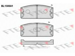 FTE BL1566A1 stabdžių trinkelių rinkinys, diskinis stabdys 
 Techninės priežiūros dalys -> Papildomas remontas
09 96 031 700, 77 01 340 999, 09 96 031 700