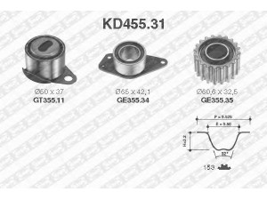 SNR KD455.31 paskirstymo diržo komplektas 
 Techninės priežiūros dalys -> Papildomas remontas
7700726440, 8200045735, 8200420964