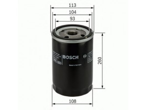 BOSCH 0 451 103 343 alyvos filtras 
 Filtrai -> Alyvos filtras
50 01 846 642, 1117285, 1117295