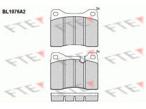 FTE BL1076A2 stabdžių trinkelių rinkinys, diskinis stabdys 
 Techninės priežiūros dalys -> Papildomas remontas
00 03 4 111 379, 11 17 9 369, 34 11 1 103 207