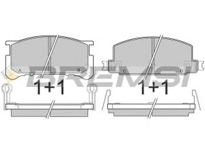BREMSI BP2285 stabdžių trinkelių rinkinys, diskinis stabdys 
 Techninės priežiūros dalys -> Papildomas remontas
725191072, 725191073, 725191075