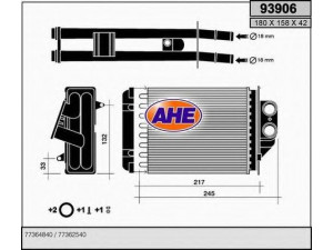 AHE 93906 šilumokaitis, salono šildymas 
 Šildymas / vėdinimas -> Šilumokaitis
77362540