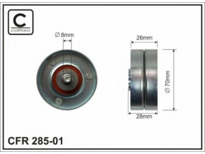 CAFFARO 285-01 kreipiantysis skriemulys, V formos rumbuotas diržas 
 Diržinė pavara -> V formos rumbuotas diržas/komplektas -> Laisvasis/kreipiamasis skriemulys
11280946004, 946004
