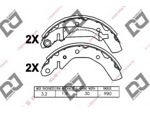 DJ PARTS BS1368 stabdžių trinkelių komplektas 
 Techninės priežiūros dalys -> Papildomas remontas
96268686, 96446178, PW891731