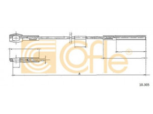 COFLE 10.305 sankabos trosas 
 Dviratė transporto priemonės -> Kabeliai ir tachometro velenaai -> Sankabos trosas
311721335, 311721335A, 311721335I