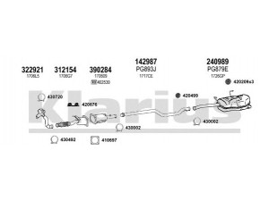 KLARIUS 631442E išmetimo sistema 
 Išmetimo sistema -> Išmetimo sistema, visa