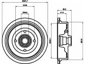 HELLA 8DT 355 301-611 stabdžių būgnas 
 Stabdžių sistema -> Būgninis stabdys -> Stabdžių būgnas
893501615, 893501615, 893501615