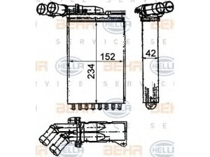 HELLA 8FH 351 312-171 šilumokaitis, salono šildymas 
 Šildymas / vėdinimas -> Šilumokaitis
6448 C9, 6448.C9
