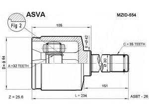 ASVA MZID-554 jungčių komplektas, kardaninis velenas 
 Ratų pavara -> Sujungimai/komplektas
3395864, G564-22-620