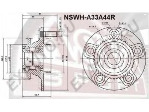 ASVA NSWH-A33A44R rato stebulė 
 Ašies montavimas/vairavimo mechanizmas/ratai -> Rato stebulė/montavimas -> Rato stebulė
43200-2Y000