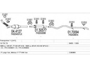 MTS C380868020664 išmetimo sistema 
 Išmetimo sistema -> Išmetimo sistema, visa