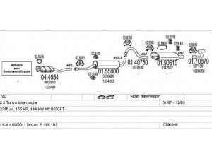 MTS C390248006523 išmetimo sistema 
 Išmetimo sistema -> Išmetimo sistema, visa