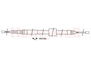 BENDIX 432160B trosas, stovėjimo stabdys 
 Stabdžių sistema -> Valdymo svirtys/trosai
6025007116