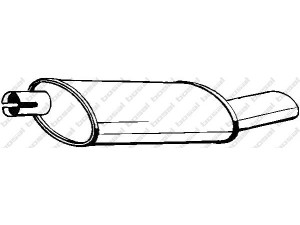 BOSAL 185-253 galinis duslintuvas 
 Išmetimo sistema -> Duslintuvas
58 52 976, 8 52 798, 90466532, 90541786