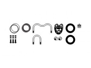 HJS 82 13 6387 montavimo komplektas, išmetimo sistema 
 Dviratė transporto priemonės -> Išmetimo sistema -> Surinkimo komplektas