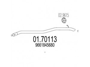 MTS 01.70113 išleidimo kolektorius 
 Išmetimo sistema -> Išmetimo vamzdžiai
9661845680