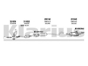 KLARIUS 391588E išmetimo sistema 
 Išmetimo sistema -> Išmetimo sistema, visa