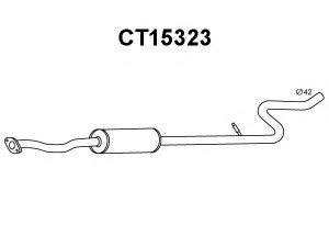 VENEPORTE CT15323 priekinis duslintuvas 
 Išmetimo sistema -> Duslintuvas
1717FZ, 1717V8