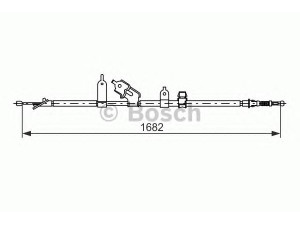 BOSCH 1 987 477 070 trosas, stovėjimo stabdys 
 Stabdžių sistema -> Valdymo svirtys/trosai
46420 0D060