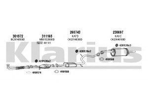 KLARIUS 500003E išmetimo sistema 
 Išmetimo sistema -> Išmetimo sistema, visa