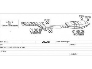 MTS C050254007939 išmetimo sistema 
 Išmetimo sistema -> Išmetimo sistema, visa