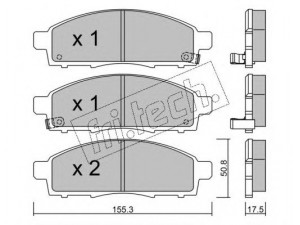 fri.tech. 807.1 stabdžių trinkelių rinkinys, diskinis stabdys 
 Techninės priežiūros dalys -> Papildomas remontas
D1060-JX50B