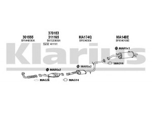 KLARIUS 570094U išmetimo sistema 
 Išmetimo sistema -> Išmetimo sistema, visa