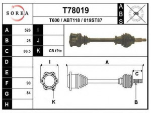 EAI T78019 kardaninis velenas
ADU5309, ADU9653, GCV1110