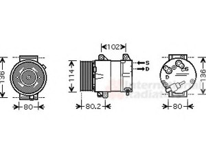 VAN WEZEL 4300K383 kompresorius, oro kondicionierius 
 Oro kondicionavimas -> Kompresorius/dalys
8200067915, 8200677870