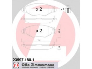 ZIMMERMANN 23597.180.1 stabdžių trinkelių rinkinys, diskinis stabdys 
 Techninės priežiūros dalys -> Papildomas remontas
425191, 425204, 425209, 425212