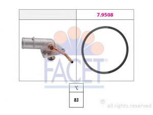 FACET 7.8164 termostatas, aušinimo skystis 
 Aušinimo sistema -> Termostatas/tarpiklis -> Thermostat
7775263