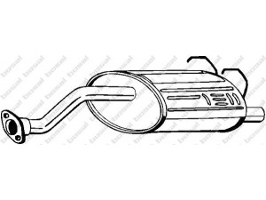 BOSAL 163-527 galinis duslintuvas 
 Išmetimo sistema -> Duslintuvas
18307-SR3-X90, 18307-SR3-X91