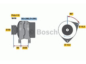 BOSCH 0 124 515 005 kintamosios srovės generatorius 
 Elektros įranga -> Kint. sr. generatorius/dalys -> Kintamosios srovės generatorius
1516496R, 90561169, 9117937, 9117937