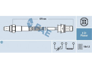 FAE 77328 lambda jutiklis 
 Variklis -> Variklio elektra
001 540 73 17