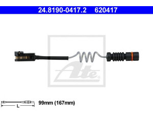 ATE 24.8190-0417.2 įspėjimo kontaktas, stabdžių trinkelių susidėvėjimas 
 Stabdžių sistema -> Susidėvėjimo indikatorius, stabdžių trinkelės
901 540 02 17, 901 540 03 17