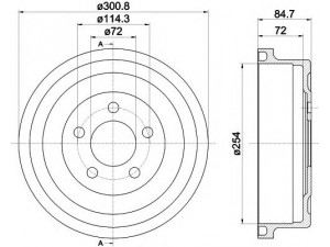 MINTEX MBD367 stabdžių būgnas 
 Stabdžių sistema -> Būgninis stabdys -> Stabdžių būgnas
52128270AA