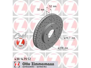 ZIMMERMANN 430.1479.52 stabdžių diskas 
 Dviratė transporto priemonės -> Stabdžių sistema -> Stabdžių diskai / priedai
569 019, 569 057